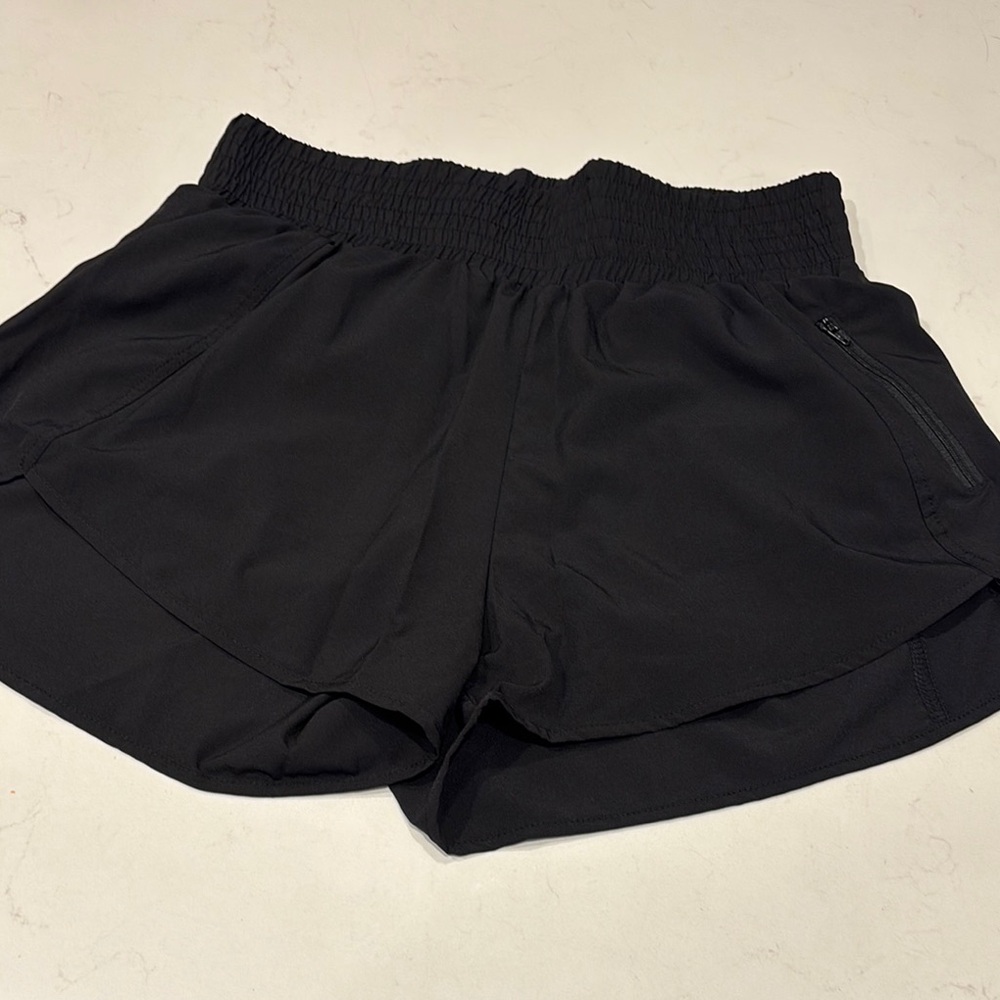Women's Black Athletic Running Shorts